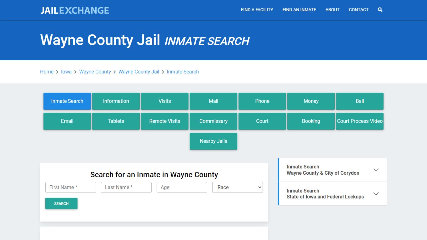 Wayne County Jail, IA Inmate Search: Roster & Mugshots